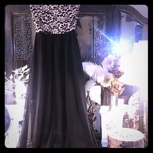 Strapless sheer Papaya dress sz L